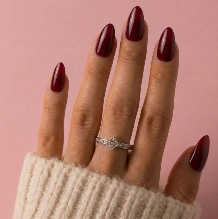 Amarena Dark red press-on nails