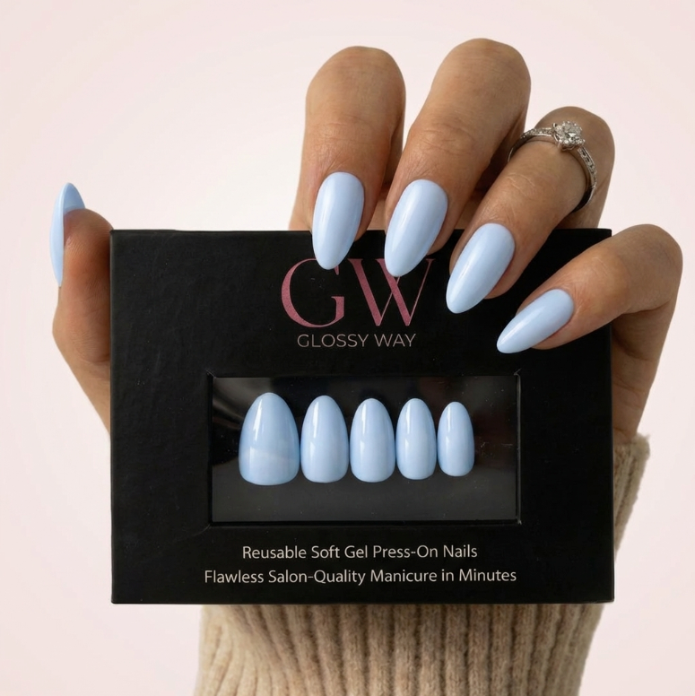 Blueberry Milk Press-On Nails