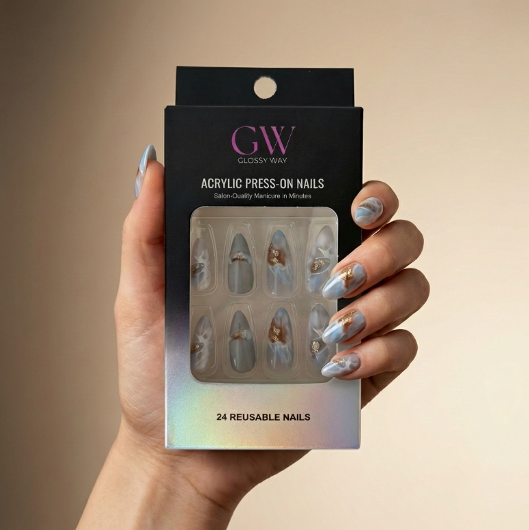 Sapphire Affair Press-On Nails