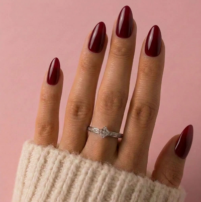 Amarena Dark red press-on nails