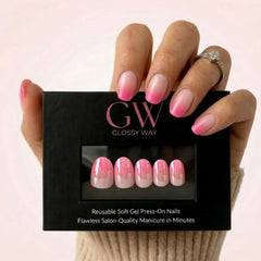 Aurora Pink Ombre Press-On Nails