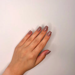 Glossy Way Gloss Au Lait brown Press on Nails