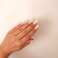 Glossy Way Moonlit Pearl milky white Press on Nails