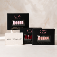 Most popular glossy way press on nail sets bundle