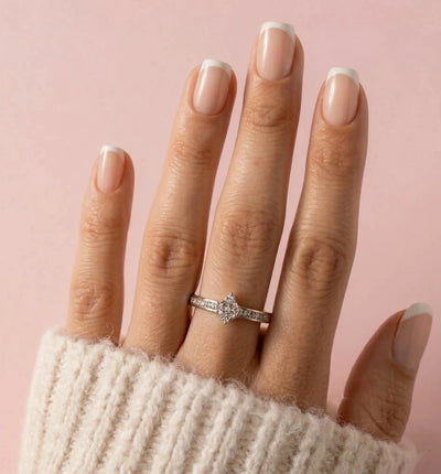 Parisian kiss french tip press on nails